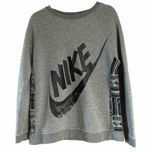 Nike Rally Swoosh Geometric Print Women's Size M Gray/Black